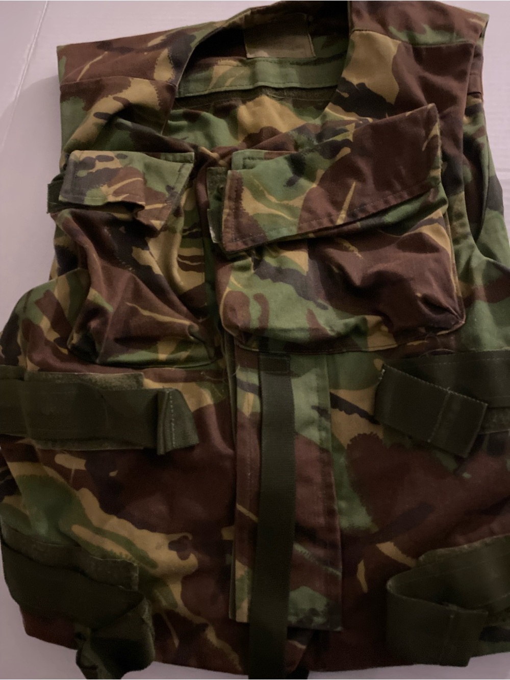 Men's Tactical Camo Utility Vest - Green/Brown